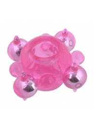 Эрекционное кольцо c бусинками - Toyfa Basic - в Первоуральске купить с доставкой