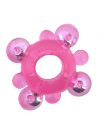 Эрекционное кольцо c бусинками - Toyfa Basic - в Первоуральске купить с доставкой