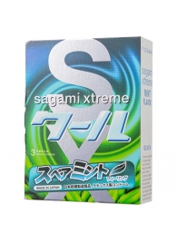 Презервативы Sagami Xtreme Mint с ароматом мяты - 3 шт. - Sagami - купить с доставкой в Первоуральске