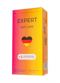 Презервативы EXPERT Hot Love с разогревающим эффектом - 12 шт.(+3 в подарок) - Expert - купить с доставкой в Первоуральске