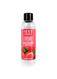 Массажное масло Sexy Sweet Nectar Lychee с феромонами и ароматом личи - 75 мл. - Биоритм - купить с доставкой в Первоуральске