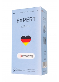 Ультратонкие презервативы EXPERT Lights - 12 шт.(+3 в подарок) - Expert - купить с доставкой в Первоуральске