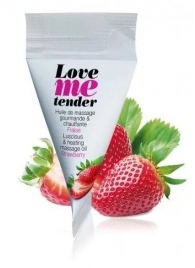 Съедобное согревающее массажное масло Love Me Tender Strawberry с ароматом клубники - 10 мл. - Love to Love - купить с доставкой в Первоуральске