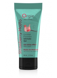 Съедобный интимный гель Orgie Lube Tube Cocktail Strawberry Mojito - 50 мл. - ORGIE - купить с доставкой в Первоуральске