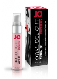 Клубничный лубрикант для оральных ласк Oral Delight Strawberry Sensation - 30 мл. - System JO - купить с доставкой в Первоуральске