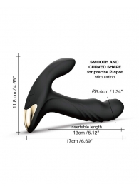 Черный вибромассажер простаты Multi P-Joy с 3 моторами - Dorcel - в Первоуральске купить с доставкой