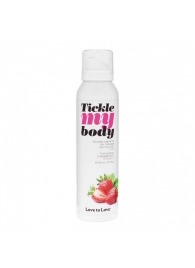 Массажная хрустящая пенка Tickle My Body Strawberry с ароматом клубники - 150 мл. - Love to Love - купить с доставкой в Первоуральске