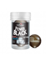 Интимный гель Power Black Hot Ball с охлаждающе-разогревающим эффектом (2 шарика по 3 гр.) - HotFlowers - купить с доставкой в Первоуральске