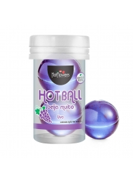 Лубрикант на масляной основе Hot Ball Beija Muito с ароматом винограда (2 шарика по 3 гр.) - HotFlowers - купить с доставкой в Первоуральске