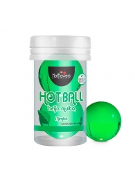 Лубрикант на масляной основе Hot Ball Beija Muito с ароматом мяты (2 шарика по 3 гр.) - HotFlowers - купить с доставкой в Первоуральске