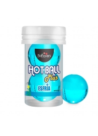 Лубрикант на масляной основе Hot Ball Plus с охлаждающим эффектом (2 шарика по 3 гр.) - HotFlowers - купить с доставкой в Первоуральске