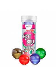 Ароматизированный лубрикант Hot Ball Mix на масляной основе (4 шарика по 3 гр.) - HotFlowers - купить с доставкой в Первоуральске