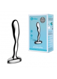 Стальной стимулятор простаты Stainless Steel Prostate Plug - 11,5 см. - b-Vibe - в Первоуральске купить с доставкой