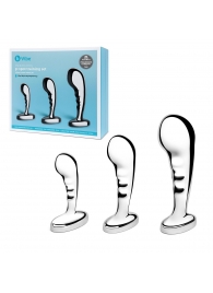 Набор из 3 стальных стимуляторов простаты Stainless Steel P-spot Training Set - b-Vibe - в Первоуральске купить с доставкой