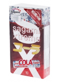 Ароматизированные презервативы Sagami Xtreme COLA - 10 шт. - Sagami - купить с доставкой в Первоуральске