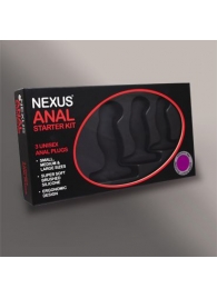 Набор из 3 массажеров простаты чёрного цвета NEXUS ANAL STARTER KIT - Nexus Range - в Первоуральске купить с доставкой