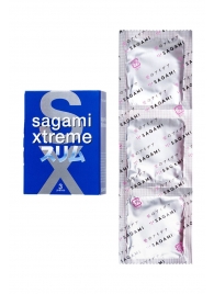 Розовые презервативы Sagami Xtreme FEEL FIT 3D - 3 шт. - Sagami - купить с доставкой в Первоуральске