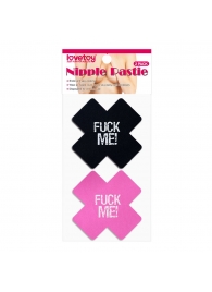 Набор из 2 пар пэстисов Cross Pattern Nipple Pasties - Lovetoy - купить с доставкой в Первоуральске