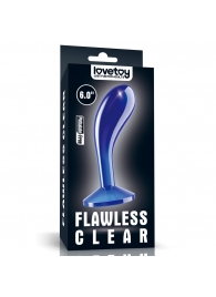 Синяя анальная втулка Flawless Clear Prostate Plug 6.0 - 15 см. - Lovetoy - в Первоуральске купить с доставкой