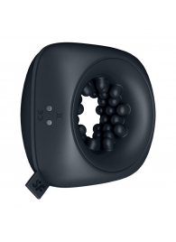 Черный мужской вибромассажер Ring Stroker - Satisfyer - в Первоуральске купить с доставкой