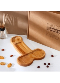 Деревянное блюдо для подачи в форме члена (32,5 х 20 х 1,7 см) - Сима-Ленд - купить с доставкой в Первоуральске