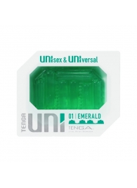 Зеленый мастурбатор-стимулятор Tenga Uni Emerald - Tenga - в Первоуральске купить с доставкой