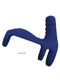 Синяя вибронасадка на пенис Vibrating Penis Sling - Baile - в Первоуральске купить с доставкой