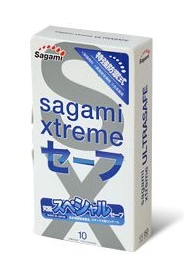 Презервативы Sagami Xtreme Ultrasafe с двойным количеством смазки - 10 шт. - Sagami - купить с доставкой в Первоуральске