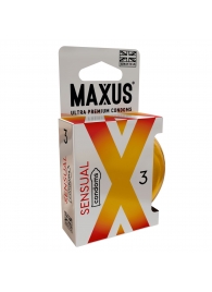 Презервативы анатомической формы Maxus Sensual - 3 шт. - Maxus - купить с доставкой в Первоуральске