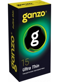 Прозрачные ультратонкие презервативы Ganzo Ultra thin - 15 шт. - Ganzo - купить с доставкой в Первоуральске