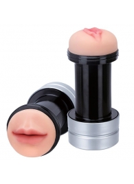 Двусторонний мастурбатор REALSTUFF 2 IN 1 HUMMER MOUTH   VAGINA - ротик и вагина - Dream Toys - в Первоуральске купить с доставкой