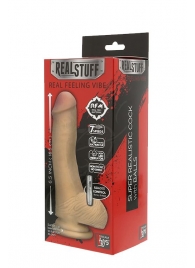 Реалистичный телесный вибромассажёр REALSTUFF 6.5INCH VIBRATOR - 16,5 см. - Dream Toys