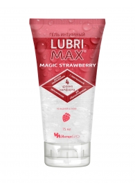 Интимный гель-смазка на водной основе Lubrimax Magic Strawberry - 75 мл. - ИнтелБИО - купить с доставкой в Первоуральске