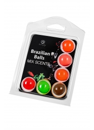 Набор из 6 шариков с ароматизированными массажными маслами Brazilian Balls - Secret Play - купить с доставкой в Первоуральске