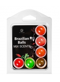 Набор из 6 шариков с ароматизированными массажными маслами Brazilian Balls - Secret Play - купить с доставкой в Первоуральске