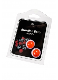 Набор из 2 шариков с массажным маслом Brazilian Balls с ароматом ягод - Secret Play - купить с доставкой в Первоуральске