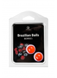 Набор из 2 шариков с массажным маслом Brazilian Balls с ароматом ягод - Secret Play - купить с доставкой в Первоуральске