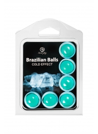 Набор из 6 шариков с массажным маслом Brazilian Balls с охлаждающим эффектом - Secret Play - купить с доставкой в Первоуральске