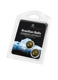 Набор из 2 шариков с массажным маслом Brazilian Balls с ледяным эффектом - Secret Play - купить с доставкой в Первоуральске