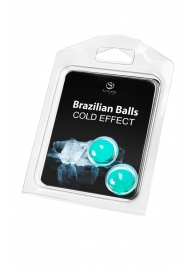 Набор из 2 шариков с массажным маслом Brazilian Balls с охлаждающим эффектом - Secret Play - купить с доставкой в Первоуральске