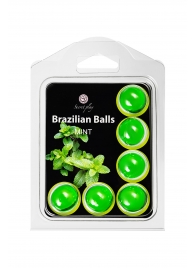 Набор из 6 шариков с массажным маслом Brazilian Balls с ароматом мяты - Secret Play - купить с доставкой в Первоуральске