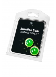 Набор из 2 шариков с массажным маслом Brazilian Balls с эффектом вибрации - Secret Play - купить с доставкой в Первоуральске