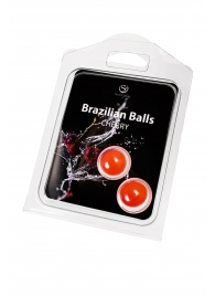 Набор из 2 шариков с массажным маслом Brazilian Balls с ароматом вишни - Secret Play - купить с доставкой в Первоуральске