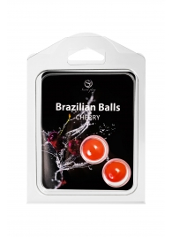 Набор из 2 шариков с массажным маслом Brazilian Balls с ароматом вишни - Secret Play - купить с доставкой в Первоуральске