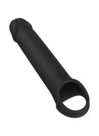 Черная насадка-удлинитель с вибрацией Vibrating Extender With Remote - Dream Toys - в Первоуральске купить с доставкой
