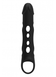 Черная насадка-удлинитель Vibrating Extender With Remote с вибрацией - Dream Toys - в Первоуральске купить с доставкой