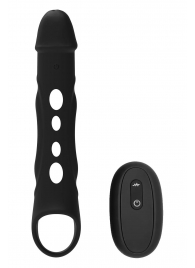 Черная насадка-удлинитель Vibrating Extender With Remote с вибрацией - Dream Toys - в Первоуральске купить с доставкой