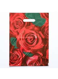 Пакет с цветочным принтом и вырубной ручкой (30х40 см) - Сима-Ленд - купить с доставкой в Первоуральске