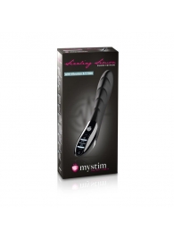 Вибратор с электростимуляцией Sizzling Simon Black Edition - 27 см. - MyStim - купить с доставкой в Первоуральске