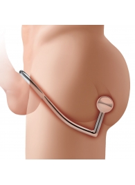 Кольцо на пенис с анальным стимулятором Stainless Steel Anal Hook   Cock Ring - BlueLine - в Первоуральске купить с доставкой